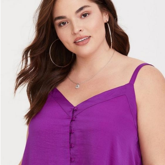 Sophie - Fuchsia Button-Loop Swing Cami - Picture 3 of 4